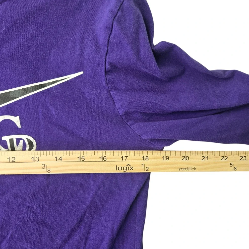 Nike Colorado Rockies Womens Long Sleeve‎ T-Shirt Purple Camo Swoosh MLB Medium